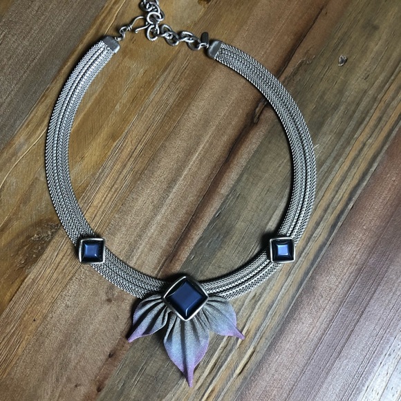 Sarah Cavender Metalworks Jewelry - Sarah Cavender Metalworks Mesh Floral Necklace